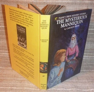 Nancy Drew #47 Mysterious Mannequin - Yellow Spine Matte Hardcover EXC! - Foto 1 di 3