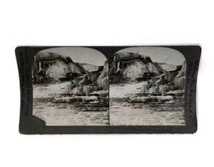 Keystone View Company Stereograph Card 29172 Yellowstone Hot Springs (WORN) Rare - Picture 1 of 5