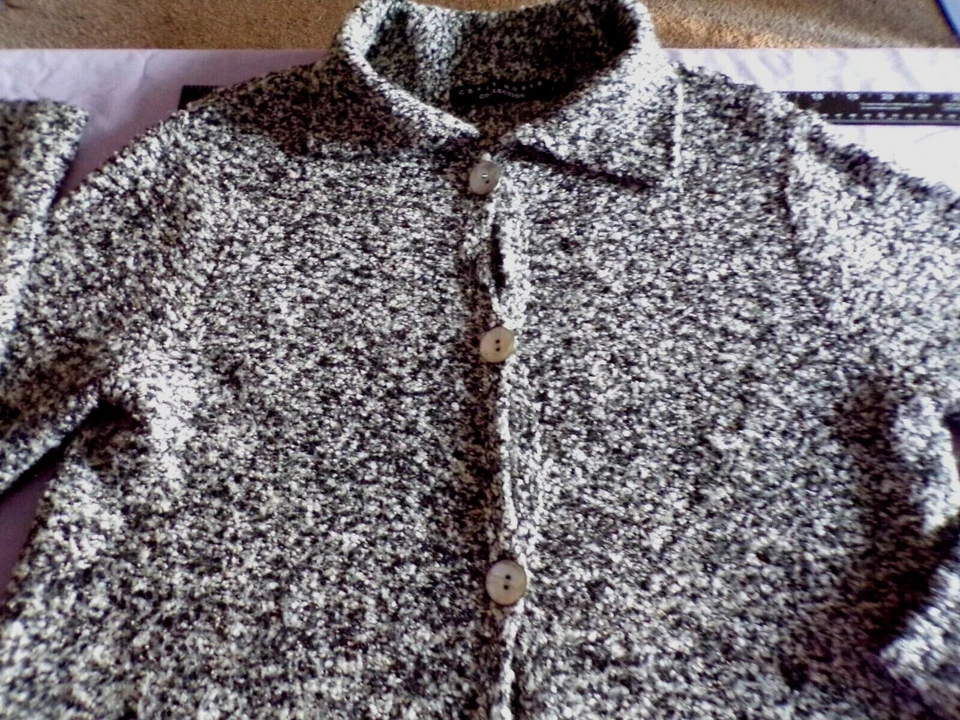 CRAZY HORSE COLLECTION by LIZ CLAIBORNE Cardigan Sweater Multicolor Black - Image 1 of 1