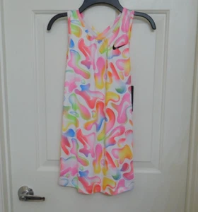 NWT Nike Colorful Splash Logo Print Summer Dress sz 6X - Picture 1 of 1