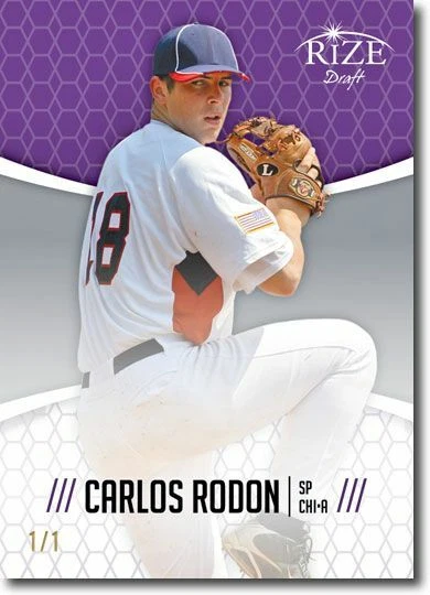 CARLOS RODON 2014 Leaf Rize Rookie PURPLE BLANK BACK RC 1/1 NY YANKEES - Image 1 of 2