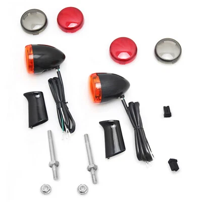 Rear Turn Signal flasher Lights For Harley Davidson Sportster 883 1200 1992-up - Image 1 of 4