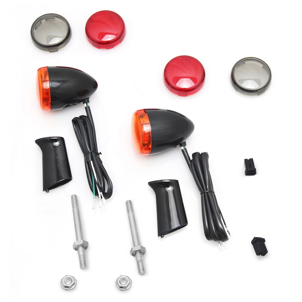 Rear Turn Signal flasher Lights For Harley Davidson Sportster 883 1200 1992-up - Image 1 of 4