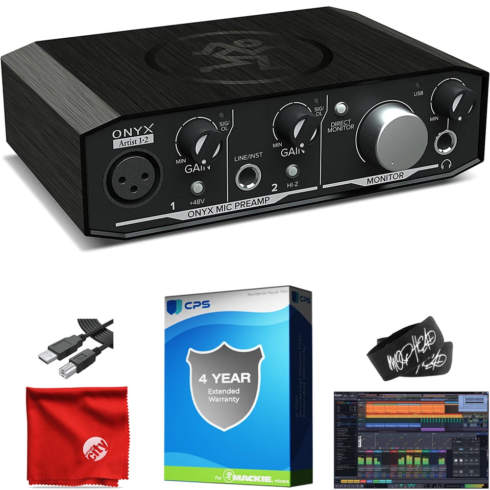 Mackie Onyx Artist 1-2 USB Audio Interface + 4 Year Extended Warranty - Image 1 of 4