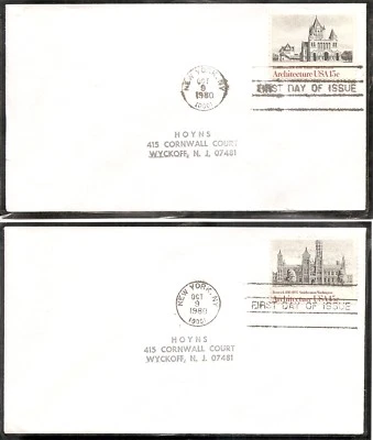 US Scott # 1838-1841 Architecture FDC. Covers. No Cachet - Image 1 of 2
