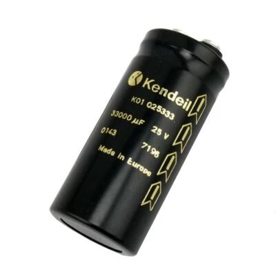 33000uF 25V Condensatore Elettrolitico KENDEIL K01 Long-Life LowESR Termin.Vite