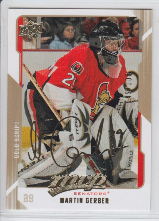 2008-09 UD MVP MARTIN GERBER GOLD SCRIPT /100 EXCLUSIVES #210 Upper Deck Senator - Image 1 of 1