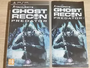 Tom Clancy's Ghost Recon Predator Sony Playstation Portable PSP 3000 Slim Lite - Picture 1 of 1