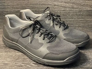 NEW Clarks Cloudsteppers Black & Grey Mens Shoes Walking Casual Lace Sneakers 13 - Picture 1 of 3