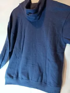 Fruit of the Loom Men Hooded Sweatshirt (L) Purple Media Pocket & Earbud Access - Picture 1 of 9