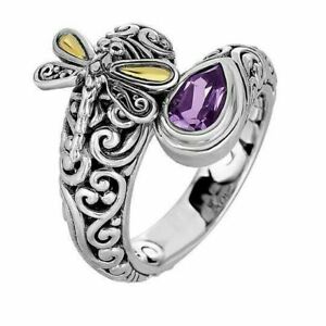 Fashion Women 925 Silver,Gold Animal Ring Wedding Amethyst Jewelry Gift Size6-10