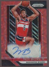 2018-19 Panini Choice Red Prizm Troy Brown Jr Signed AUTO Wizards