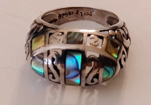 Anillo vintage con incrustaciones de perlas de plata de ley .925 talla 6 / 6,25 #22337 - Imagen 1 de 6