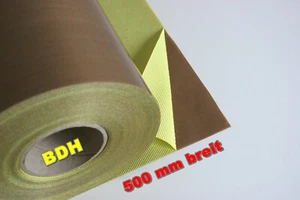 PTFE Glasgewebe Klebefolie Anti-Haft B=500 mm 0.13 Folie Teflon® selbstklebend - Bild 1 von 1