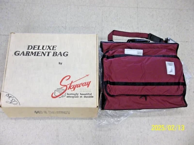 НОВАЯ ВИНТАЖНАЯ сумка для багажа одежды Skyway бордовая 448-R в оригинальной коробке - Изображение 1 из 4