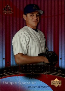 2005 Reflections Red Diamondbacks Baseball Card #222 Enrique Gonzalez FR /99
