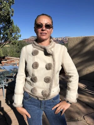 Louis Vuitton SOLD OUT RARE mutton lambskin mink trim Jacket coat WORM TRENDY 38 - Image 1 of 4