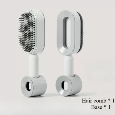 Cepillo de pelo autolimpiante para mujer bolsa de aire peine de masaje cepillo antiestático Foto 1 de 4