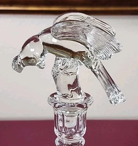Clear Glass Cambridge Candelabra Epergne Blue Jay Bird - Bild 1 von 20