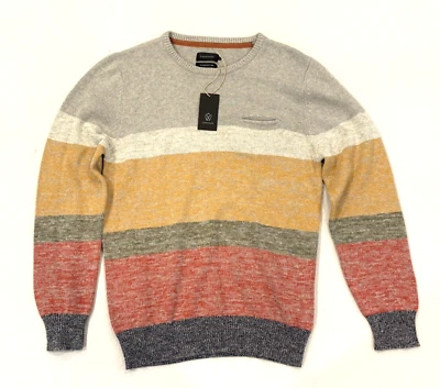 Suéter de cuello redondo a rayas múltiples para hombre XL NUEVO CON ETIQUETAS: Zanerobe  Foto 1 de 4