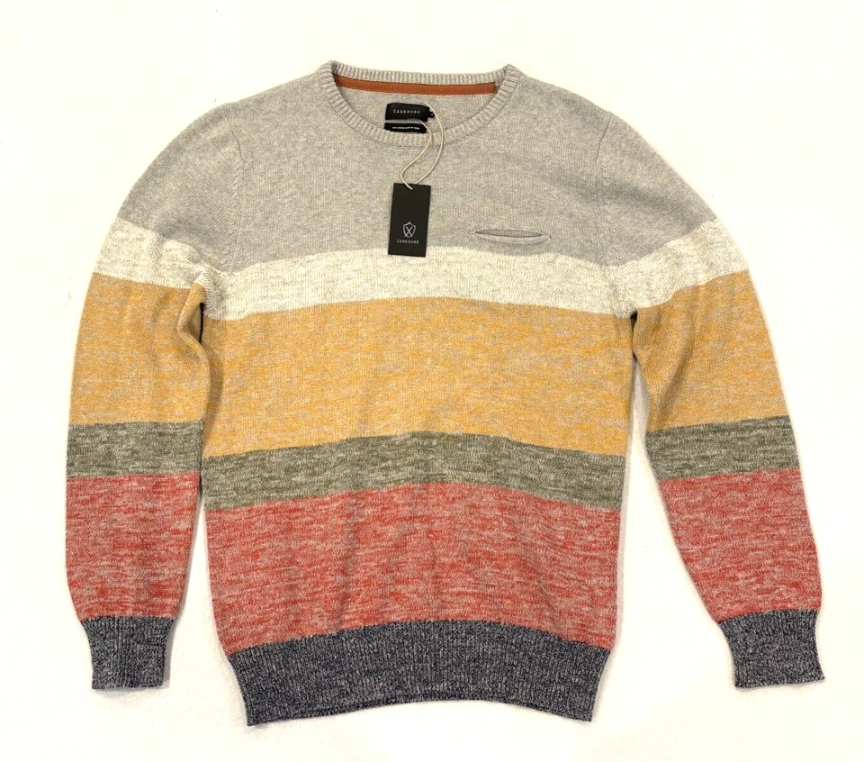 Suéter masculino gola redonda com várias listras GG novo com etiquetas: Zanerobe  - Imagem 1 de 4