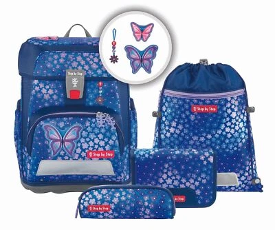 Step by Step Cloud Schulranzen-Set 5-teilig Butterfly Maja dunkelblau - Bild 1 von 4