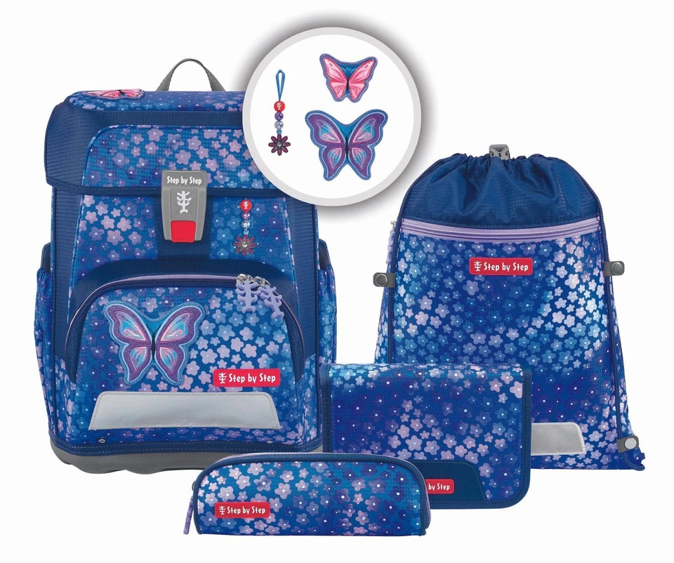 Step by Step Cloud Schulranzen-Set 5-teilig Butterfly Maja dunkelblau - Bild 1 von 4