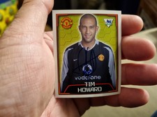 SIGNED TIM HOWARD, MANCHESTER UTD, 2004 MERLIN'S  F.A PREMIER LEAGUE STICKER