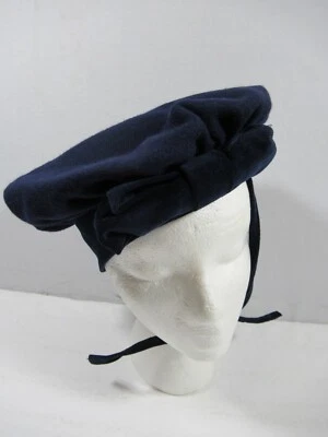 Sombrero boina vintage Rothschild niñas mezcla lana azul talla 6 invierno Foto 1 de 4