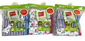 Girls Hanes Sz 6 Briefs Panties Stripes & Floral 100% Cotton 9 Pair NEW - Picture 1 of 4