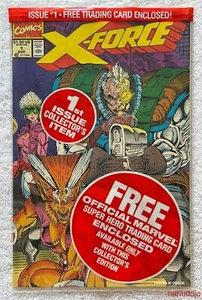 Marvel X-FORCE #1 1ª Serie 48 páginas SUNSPOT & GIDEON Polybagged agosto 1991 casi nuevo* - Imagen 1 de 3