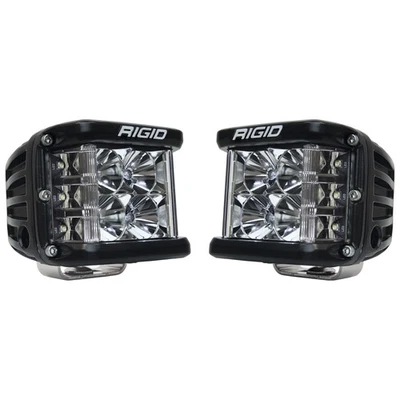 Rigid 262113 D-SS PRO Flood White Square LED Lights Pair Kit Set Black Aluminum - Image 1 of 4