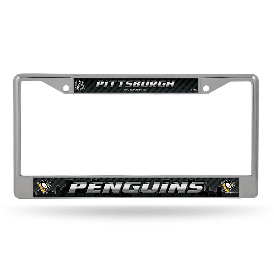Pittsburgh Penguins License Plate Frame Chrome Printed Insert - Image 1 of 1