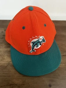 New Era Cap Miami Dolphins Orange/Blue Hat, NFL 59 Fifty Fitted 7 1/2 - Picture 1 of 3