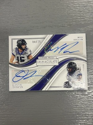 2023 Immaculate Collection Collegiate Max Duggan Quentin Johnston #ID-MQ 04/25 - Image 1 of 2