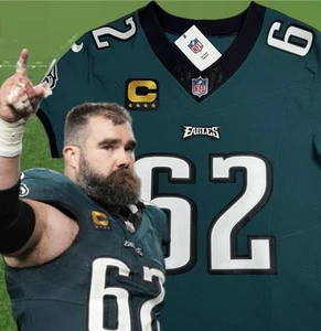 Camiseta deportiva XL 48 Jason Kelce #62 Vapor FUSE Elite verde medianoche Eagles auténtica - Imagen 1 de 14
