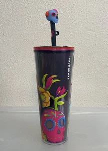 Starbucks Day Of The Dead 2025 Dia De Los Muertos Tumbler Glow In The Dark Neu mit Etikett - Bild 1 von 8