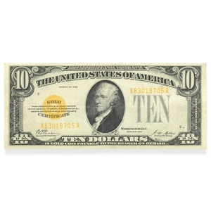 $10 Dollar United States Gold Certificate 1928  FR. 2400 - Picture 1 of 2