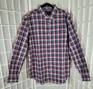 Chemise homme Banana Republic XL boutonnée col devant 19 pouces 100 % coton RWB à carreaux - Photo 1/17