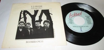 U2 PRIDE IN THE NAME OF LOVE 45 7" NM US ISLAND VINYL CLASSIC ROCK w/PS Foto 1 de 2
