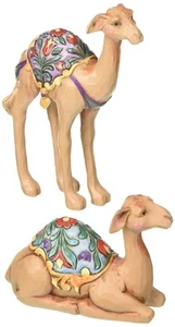 Jim Shore Heartwood Creek Mini Stone Resin Camel Figurines Set of Two, 4.25” - Picture 1 of 1