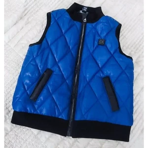 Calvin Klein Jeans blau glänzend bauschige Weste mit Reißverschluss - Kindergröße 2T - Bild 1 von 6