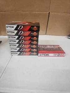 Lot Of 7 TDK D90 High Output Blank Audio Cassette Tape BRAND NEW + Bonus TDK D60 - Picture 1 of 3