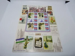Bradbury History of Britain Smiler Stamp Sheet No. 22 Votes For Women 280/500 - Picture 1 of 4