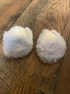 American Girl Fuzzy Fur SLIPPERS for 18'' American girl doll Pajama Shoes - Picture 1 of 4