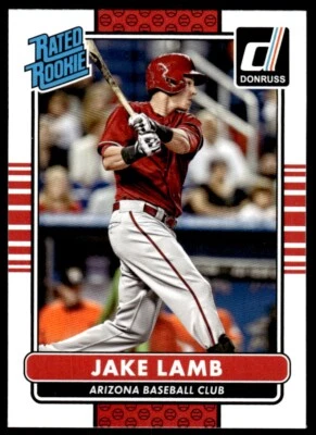 2015 Donruss RATED ROOKIE Jake Lamb Rookie Arizona Diamondbacks #44 R57 - Image 1 of 2