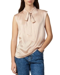 Sandro Paris Women's Shirt Size 1 / S Ribbon 100% Silk SFPTO00198 - Picture 1 of 10