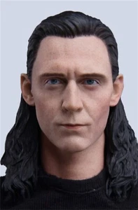 Long Hair Loki Head 1/6 Tom Hiddleston Head Sculpt DIY 12'' Action Figure - Picture 1 of 13