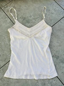 Abercrombie And Fitch Y2K Ivory Crocheted Babydoll Cami Bella Swan Size Small - Picture 1 of 8