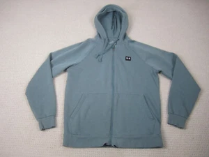 Felpa Under Armour uomo piccola blu verde zip giacca sciolta Coldgear felpa con cappuccio - Foto 1 di 9